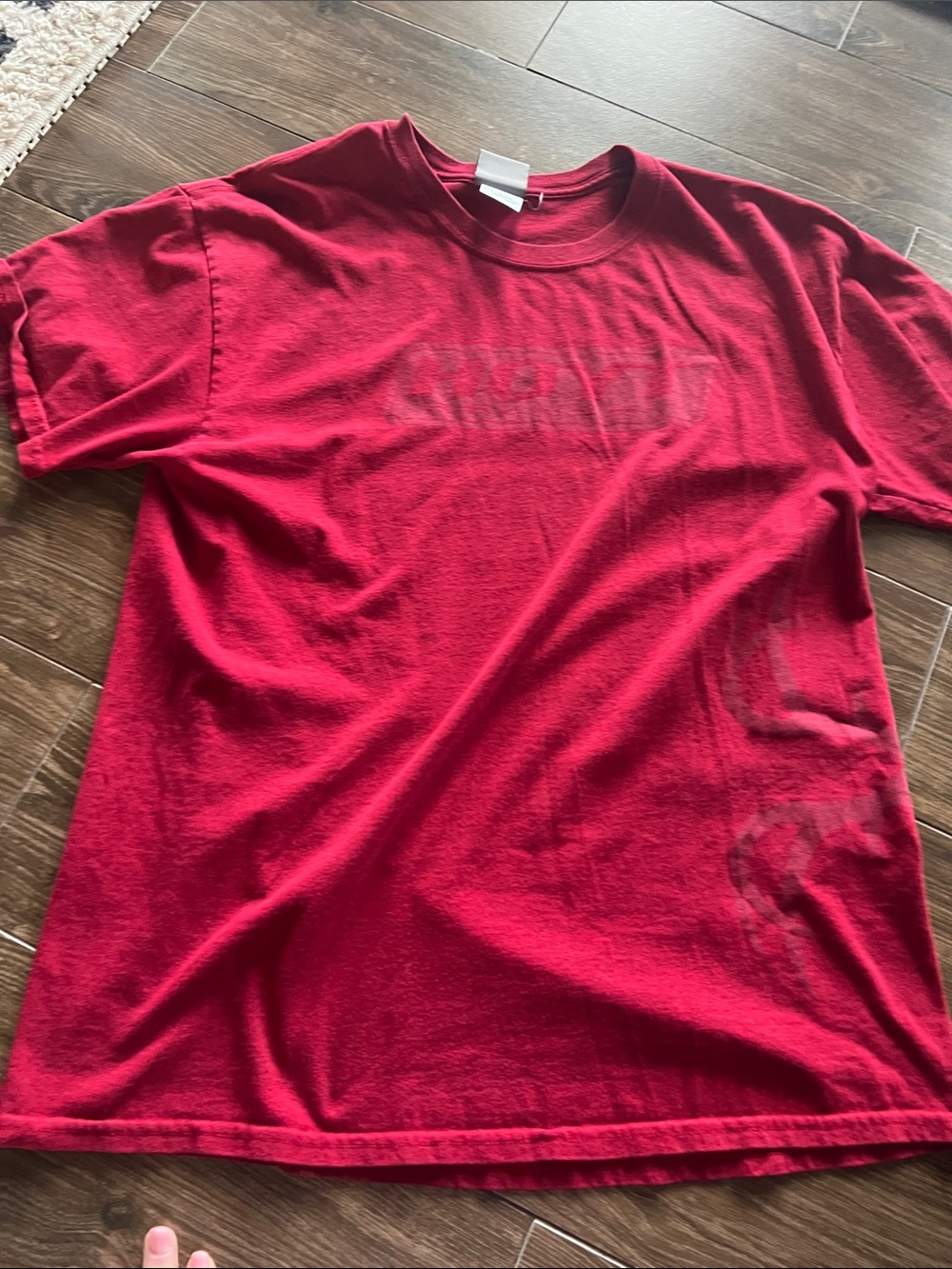 Men's Red Short-Sleeve Crew Neck T-Shirt